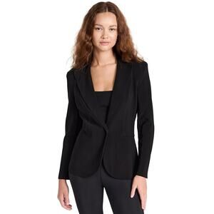 Norma Kamali Black Single Breasted Blazer Jacket - Size 4